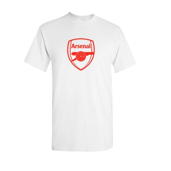 Arsenal Cotton White/Red T-Shirt - Picture 1 of 1